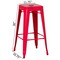 Basicwise 30-inch Backless Metal Bar Stool Stackable Heavy-Duty Counter-Height Chair for Home Bars Patios Kitchen Islands Cafes Restaurants Bistros and Dining Areas for Indoor & Outdoor Use